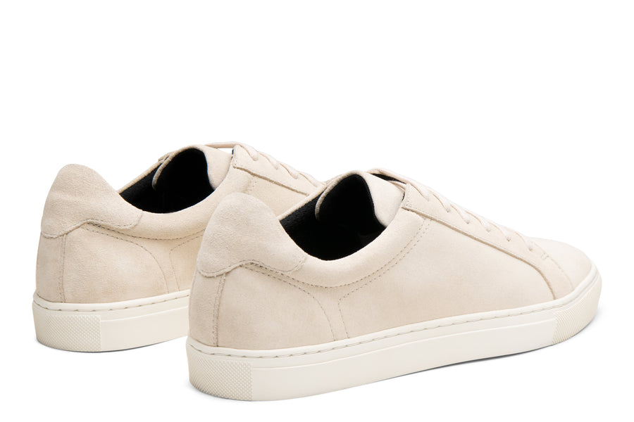 Blake McKay Jay Sneaker in Ecru Suede Rear View Pair