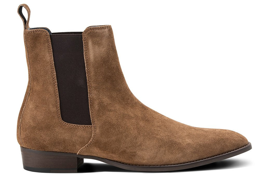 Camel Men's Suede Chelsea Boot 13 / Camel